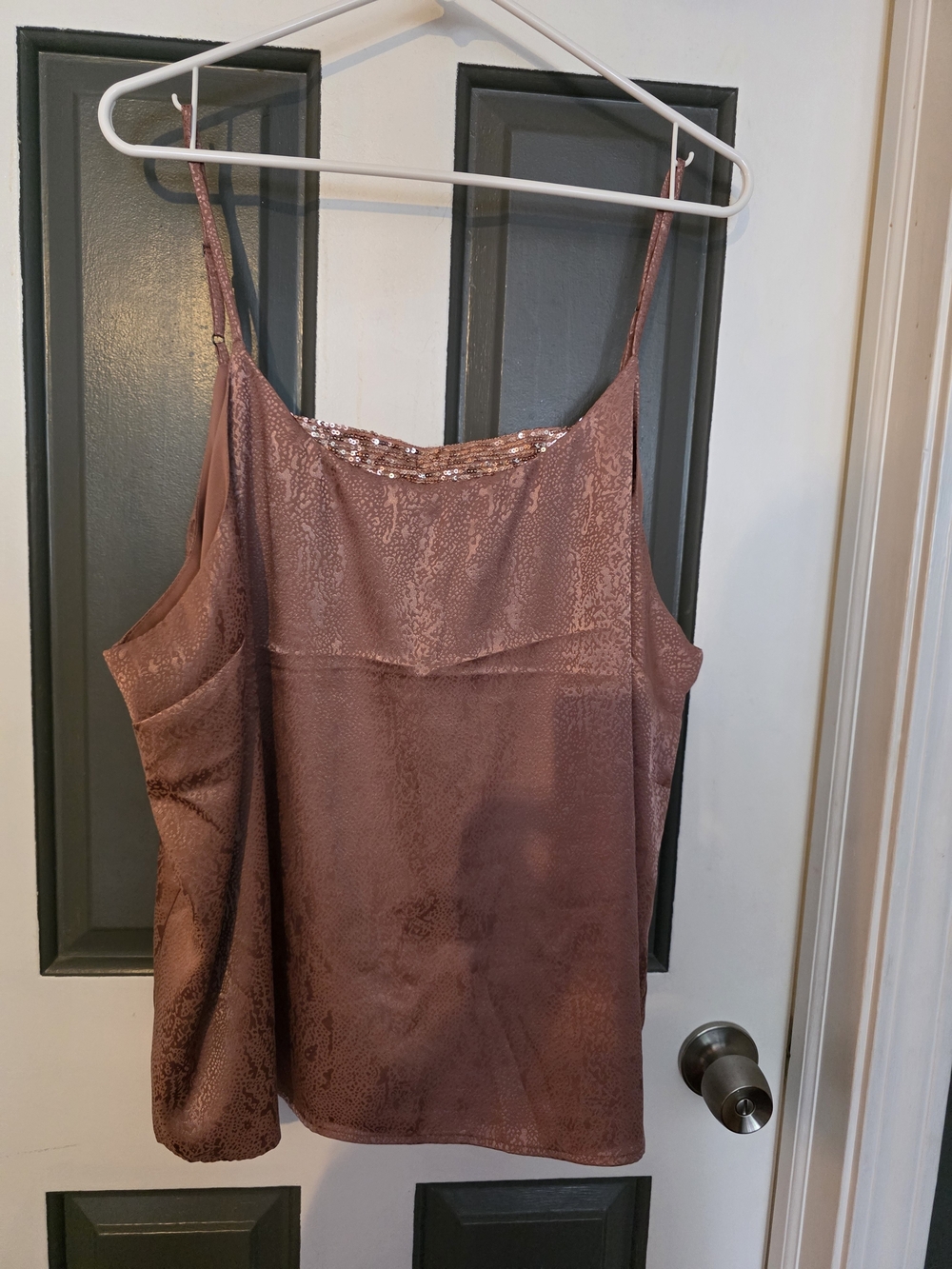 Maurices Mauve Snake-Print Satin Cami